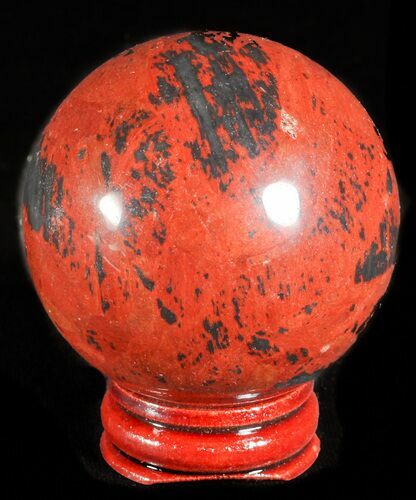 Polished Mahogany Obsidian Sphere - Mexico #61207